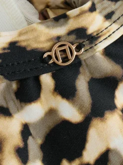 Hot Next Black/Animal Tummy Control Swimsuits 2 Pack