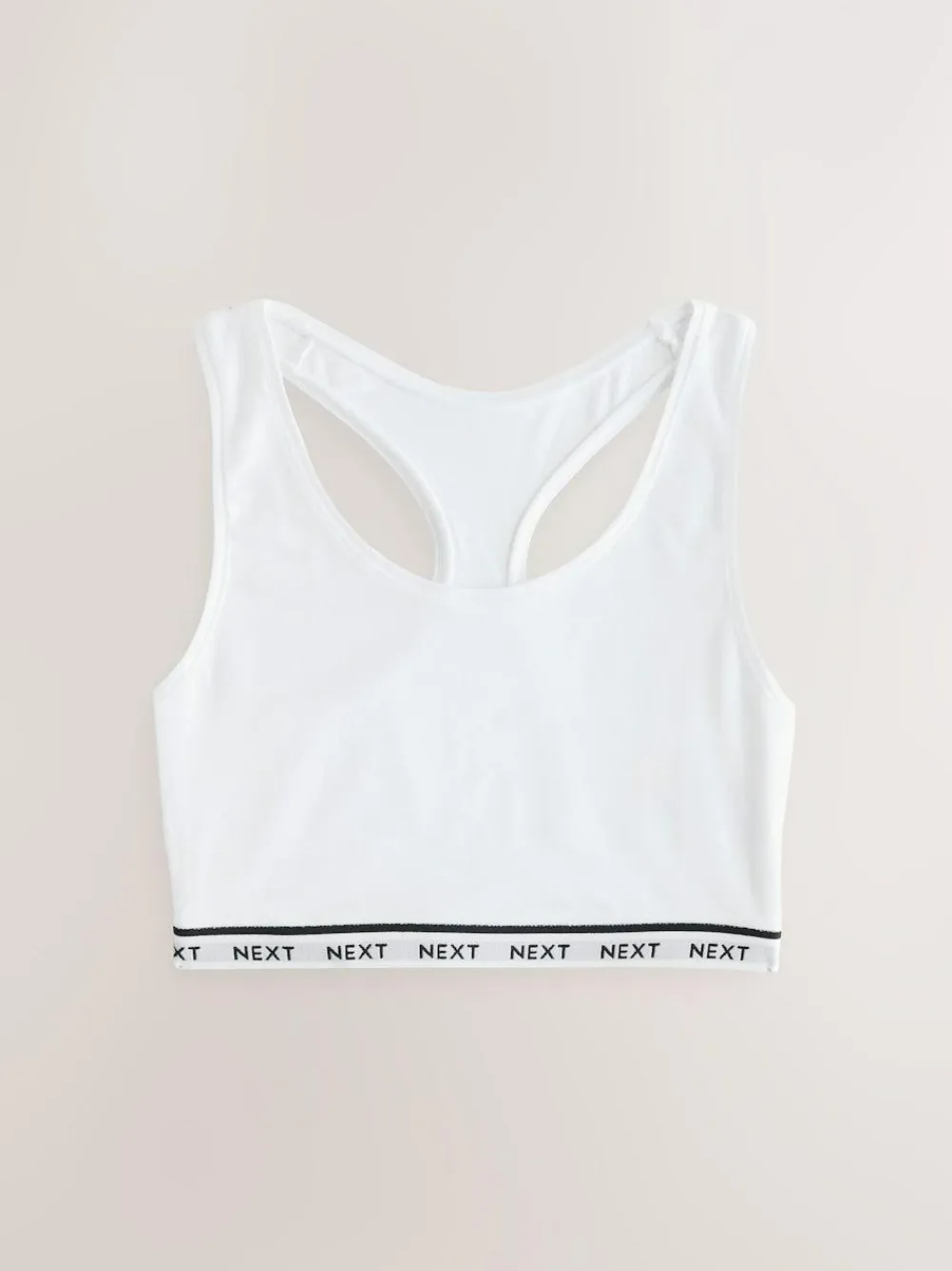 Next Black/Black/Grey/White Ultimate Comfort Cotton Logo Crop Bras 4 Pack^Women Bras