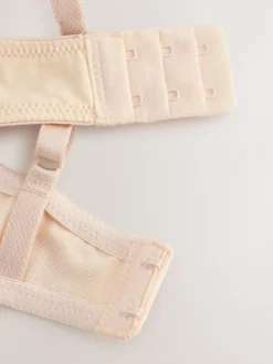 Clearance Next Black/Black/White/Praline Nude Pad Non Wire Cotton Bras 4 Pack