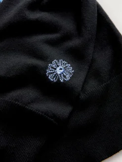 Next Black/Blue Floral Stripe Soft Touch Crew Neck Cotton Rich Jumper^Women Nightwear|Knitwear