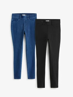 Next Full Length Jersey Denim Leggings 2 Pack^Women Leggings & Sweatpants