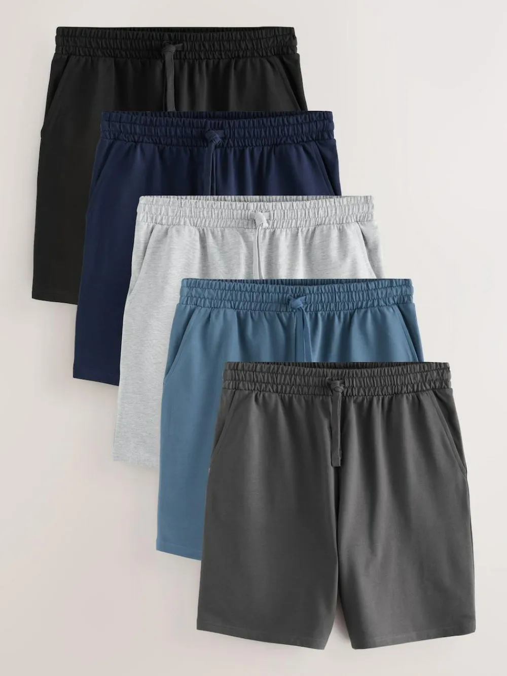 Next Loopback Soft Touch 5 Pack Joggers Shorts^ Loungewear|Shorts