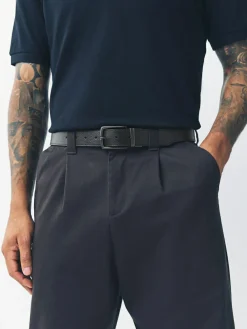 Next Black/Brown Reversible Grainy Leather Belt