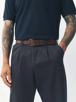 Next Black/Brown Reversible Grainy Leather Belt