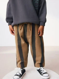 Next Black/Brown Single Sweatshirt And Stripe Joggers Set (3mths-7yrs)^BOY Sets & Co-Ords|Sets & Co-Ords