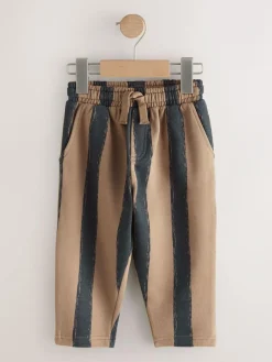 Hot Next Black/Brown Single Wide Leg Jersey Joggers (3mths-7yrs)