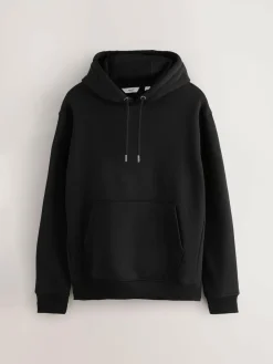 Best Next Cotton Rich Jersey Overhead Hoodies 2 Pack Black/Burgandy Red