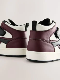 Next Standard Fit (F) Elastic Lace High Top Trainers^BOY Sneakers