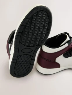 Next Standard Fit (F) Elastic Lace High Top Trainers^BOY Sneakers