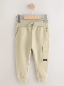 Sale Next Skinny Fit Joggers 5 Pack (3mths-7yrs) Black/Charcoal Grey/ Stone/Khaki Green