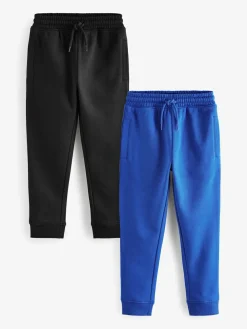 Next Black/Cobalt Blue Slim Fit Joggers 2 Pack (3-16yrs)^BOY Joggers|Sweat Pants