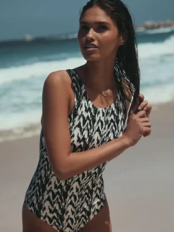 Next Essential High Neck Shaping Swimsuit^Women Swimwear