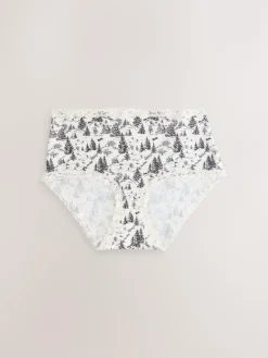 Next Midi Cotton Lace Knickers 4 Pack^Women Panties|All Lingerie