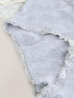 Next Midi Cotton Lace Knickers 4 Pack^Women Panties|All Lingerie