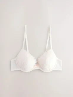 Next Black/Cream Pad Plunge Embroidered Bras 2 Pack^Women Bras