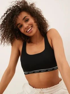 Clearance Next 3 Pack Ultimate Comfort Crop Tops Black/Cream/Praline Nude