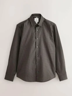 Best Next Black/Gold Regular Fit Smart Trimmed Long Sleeve Party Shirt