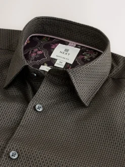 Best Next Black/Gold Regular Fit Smart Trimmed Long Sleeve Party Shirt