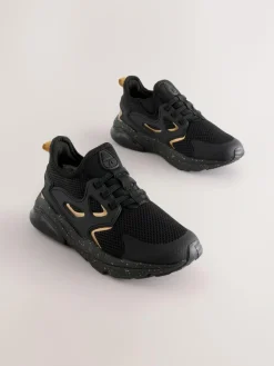 Next Standard Fit (F) Elastic Lace Trainers^BOY School Shoes|Boys Shoes