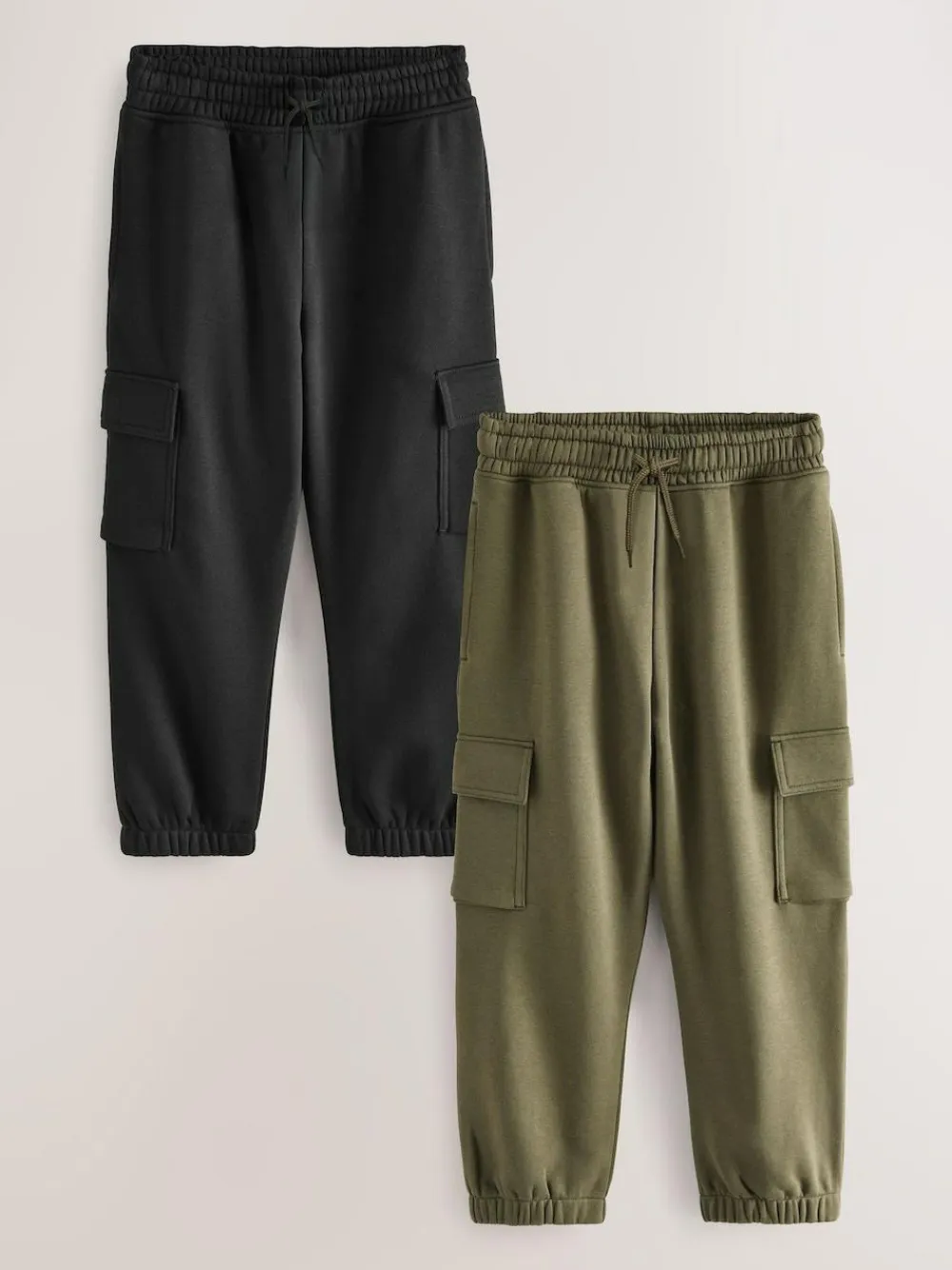 Next Regular Fit Cargo Joggers 2 Pack (3-16yrs)^BOY Joggers|Sweat Pants