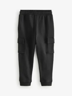 Next Slim Fit Cargo Joggers 2 Pack (3-16yrs) Black/Green