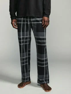 Next Black/Grey Check Long Sleeve 100% Cotton Pyjamas Set^ Pyjamas|Nightwear