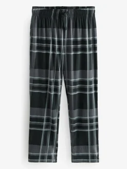 Next Black/Grey Check Long Sleeve 100% Cotton Pyjamas Set^ Pyjamas|Nightwear
