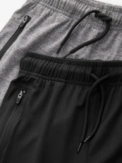 Sale Next Light Weight Sports Shorts 2 Pack (3-17yrs) Black/Grey