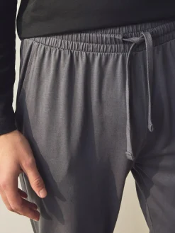 Next Black/Grey Long Sleeve Cuffed 100% Cotton Pyjamas^ Pyjamas|Nightwear