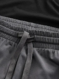 Next Black/Grey Long Sleeve Cuffed 100% Cotton Pyjamas^ Pyjamas|Nightwear