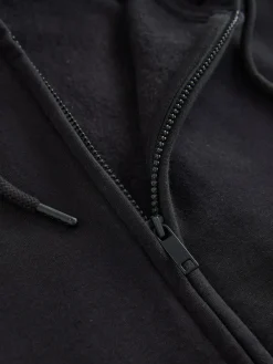 Best Next Black/Grey Marl Cotton Rich Heavyweight Jersey Full Zip Hoodies 2 Pack