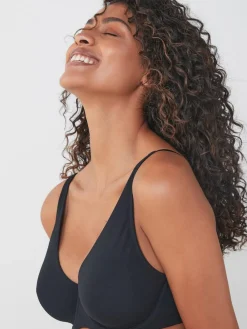 Discount Next Non Pad Full Cup DD+ Cotton Blend Ultimate Comfort Bras 3 Pack Black/Grey Marl/White