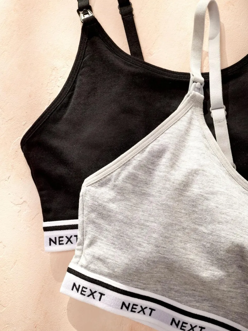 Sale Next Maternity Nursing Crop Ultimate Comfort Tops 2 Pack Black/Grey