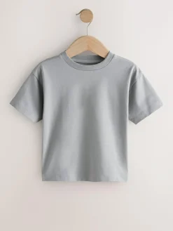 Best Next Black/Grey/Brown/Stone/White Short Sleeve T-Shirts 5 Pack (3mths-7yrs)