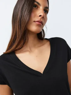 New Next Black/Grey/Pink Cap Sleeve T-Shirts 7 Pack