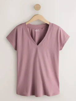New Next Black/Grey/Pink Cap Sleeve T-Shirts 7 Pack