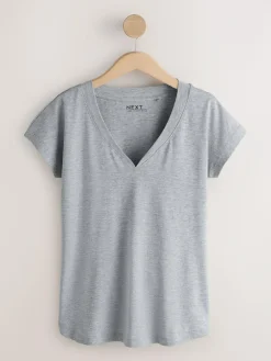 New Next Black/Grey/Pink Cap Sleeve T-Shirts 7 Pack