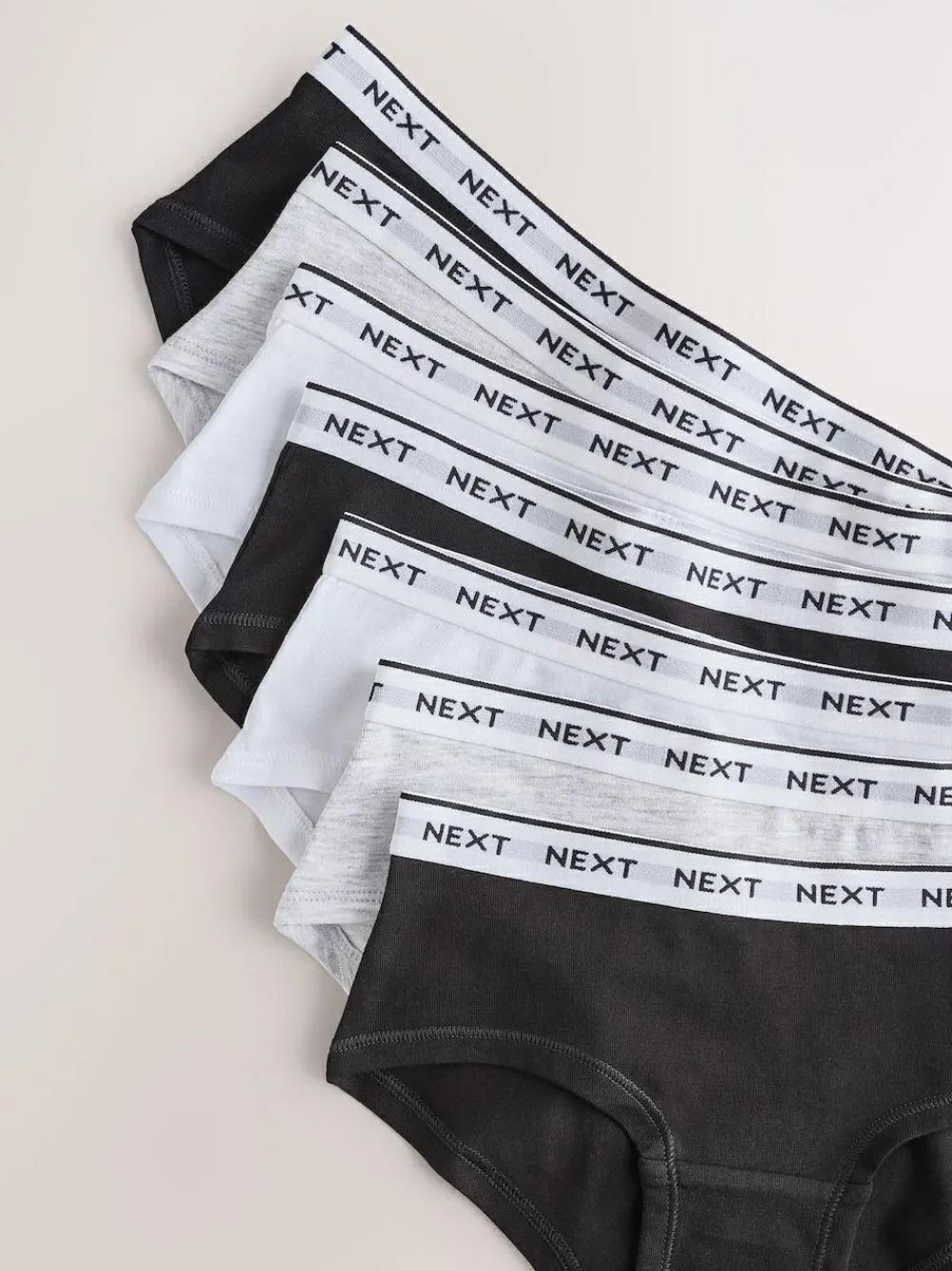 Hot Next Hipsters 7 Pack (2-16yrs) Black/Grey/White
