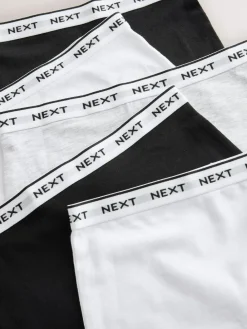 Next Black/Grey/White Short Briefs 5 Pack (2-16yrs)^ Underwear