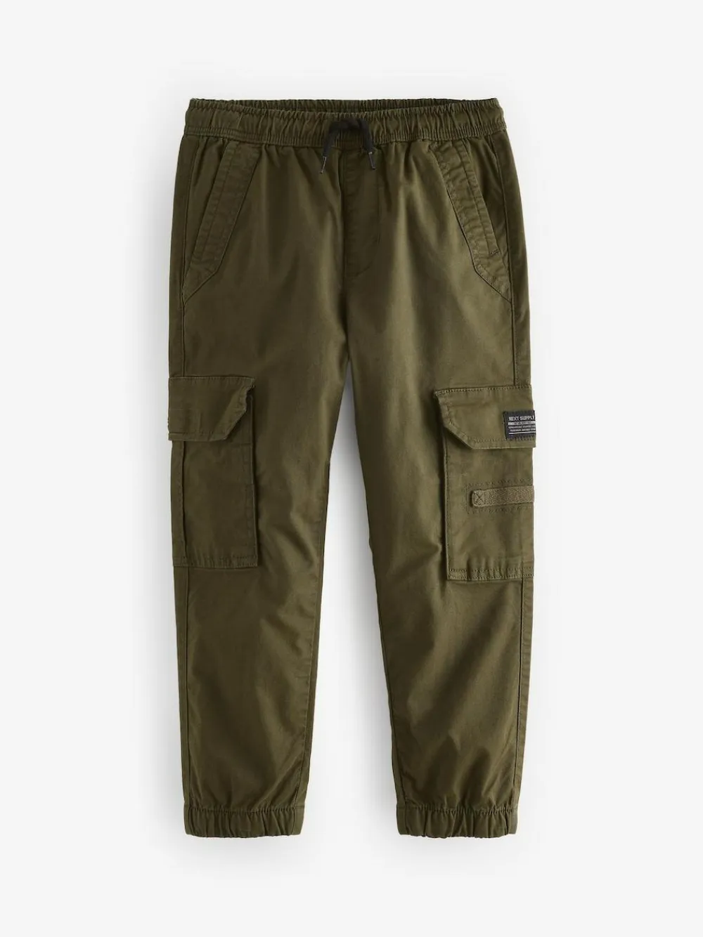 New Next Black/Khaki Green Cargo Trousers 2 Pack (3-16yrs)
