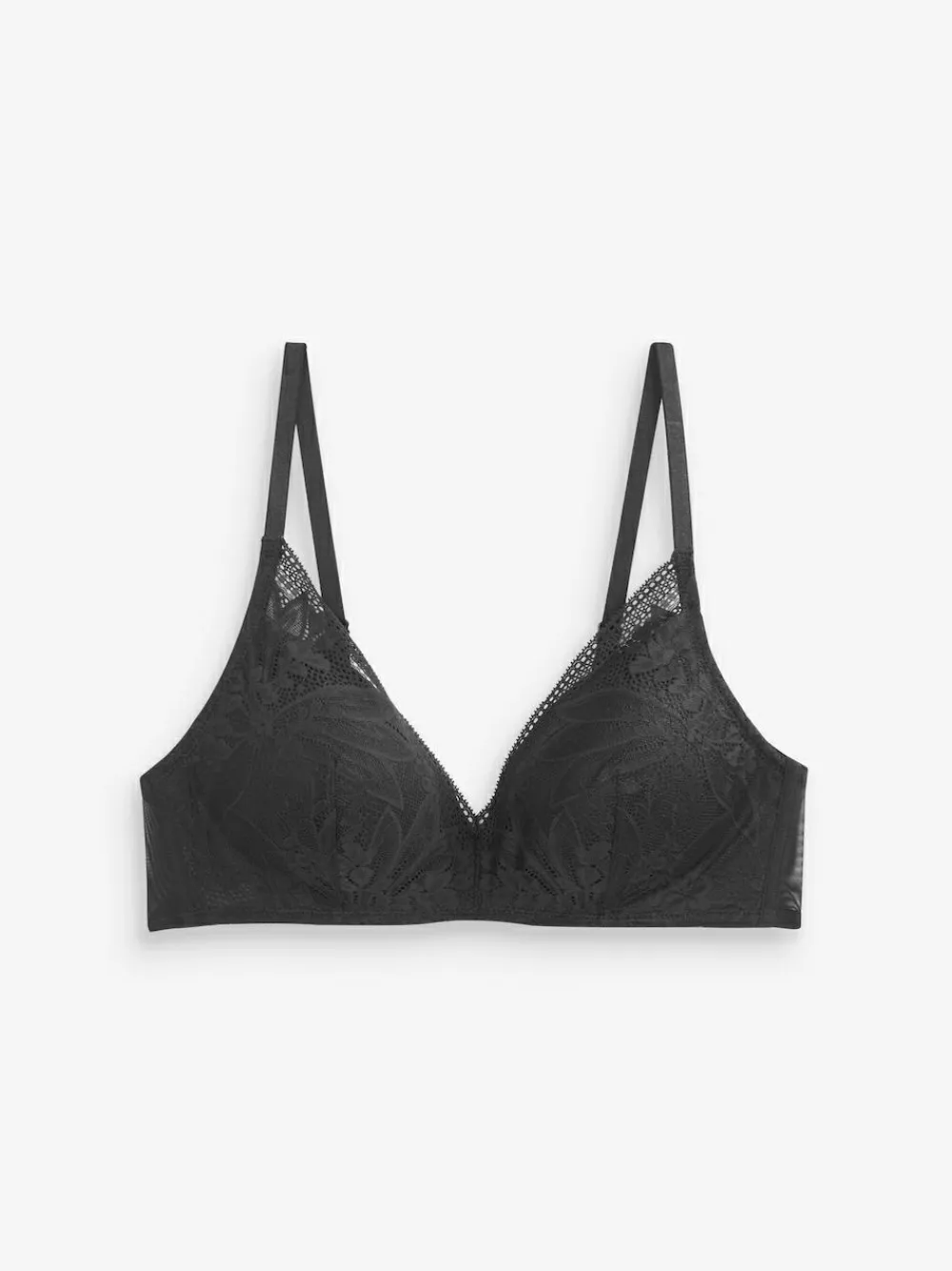 Online Next Pad Non Wire Lace Detail Ultimate Comfort Bras 2 Pack Black/Mauve Purple