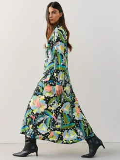 Next Long Sleeve Midi Shirt Dress^Women Midi Dresses