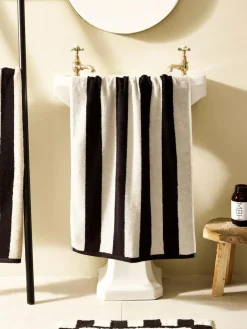 Next Stripe 100% Cotton Towel^ Towels & Bathmats