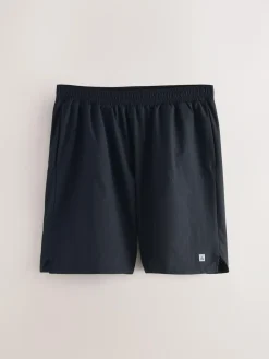 Next Black/Navy Blue 9 Inch Active Gym Sports Shorts 2 Pack