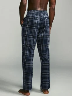 Next Black/Navy Blue Check Jersey 100% Cotton Pyjama Bottoms 2 Pack^ Pyjamas