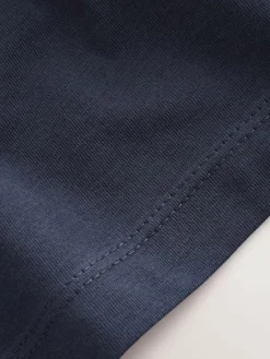 Outlet Next Black/Navy Blue Check Short Sleeve Jersey Pyjamas Set 2 Pack