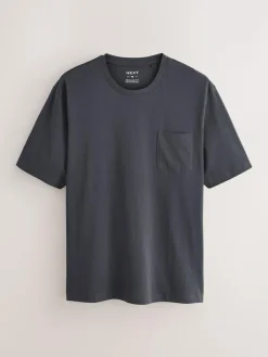 Outlet Next Black/Navy Blue Check Short Sleeve Jersey Pyjamas Set 2 Pack