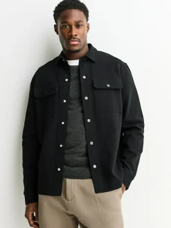 Sale Next Jersey Twill Popper Shackets 2 Pack Black/Navy Blue