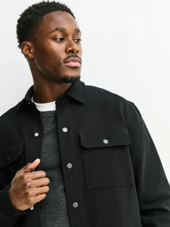 Sale Next Jersey Twill Popper Shackets 2 Pack Black/Navy Blue