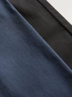 Next Black/Navy Rib Waist Pull-On Trousers 2 Pack (3-16yrs)^BOY Joggers|Pants & Chinos